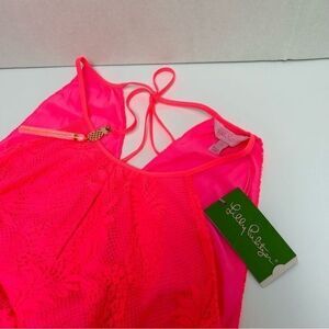 Lilly Pulitzer NWT‎ Isabeau Dress Bungalow Punk Pineapple Knit Lace size Small